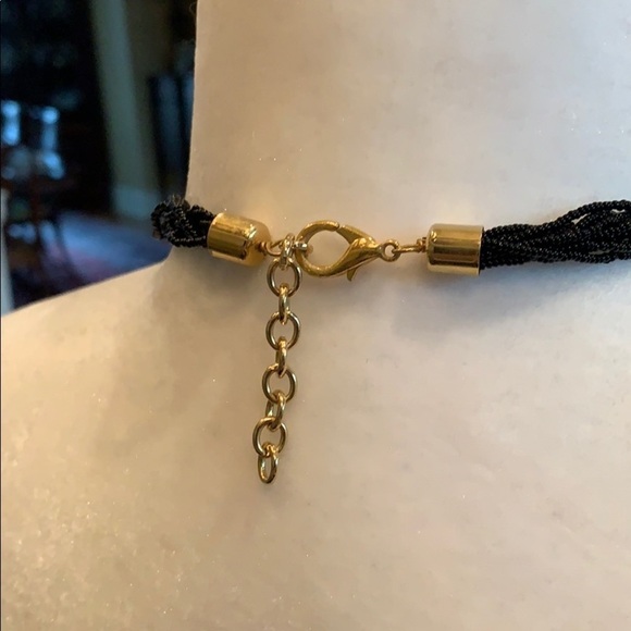 Green‎ And Black Blown Glass Statement Necklace - Picture 5 of 5